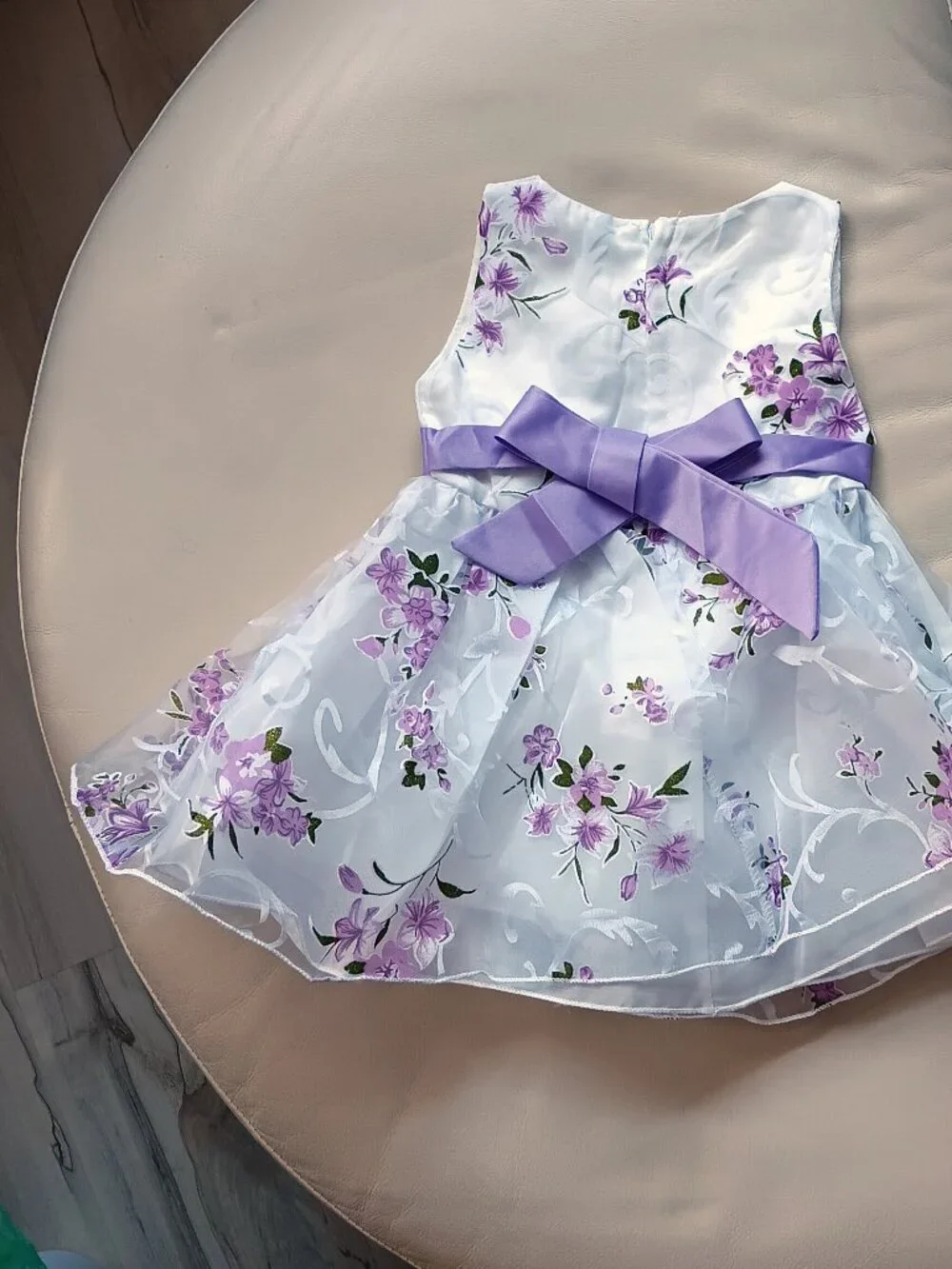 💜 Baby Girl 9-12M Purple Floral Special Occasion Dress